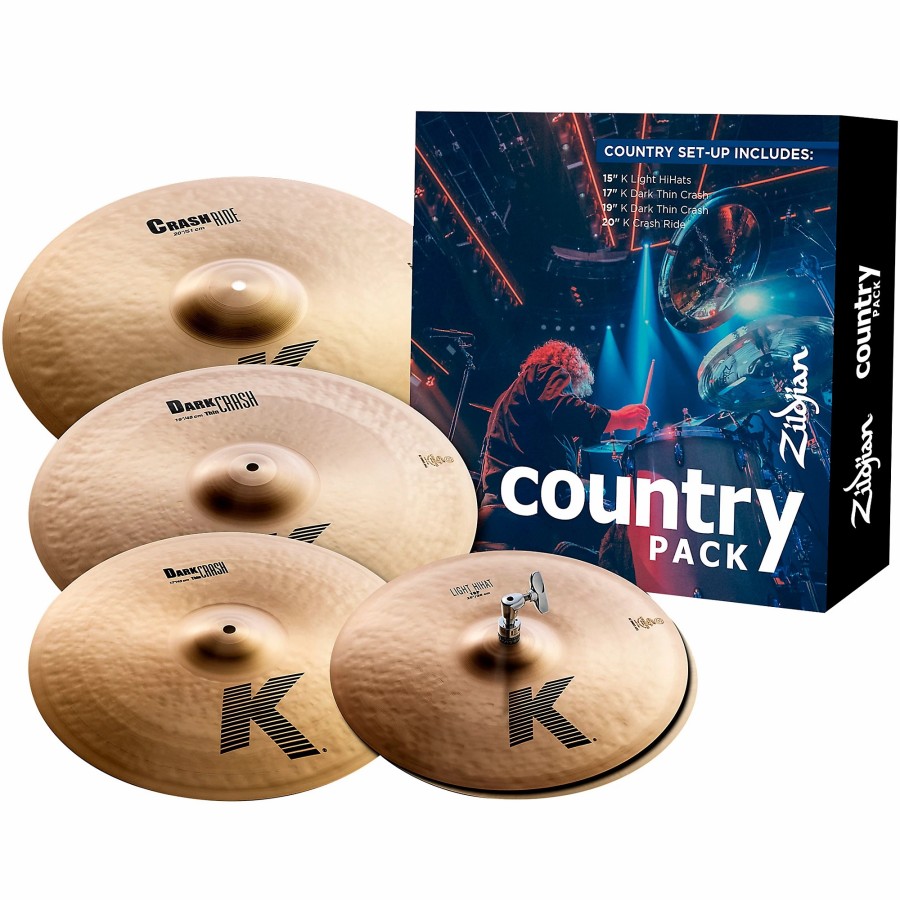 Drums Zildjian Cymbal Packs | Zildjian K Series Country Cymbal Pack With Free 19" Cymbal