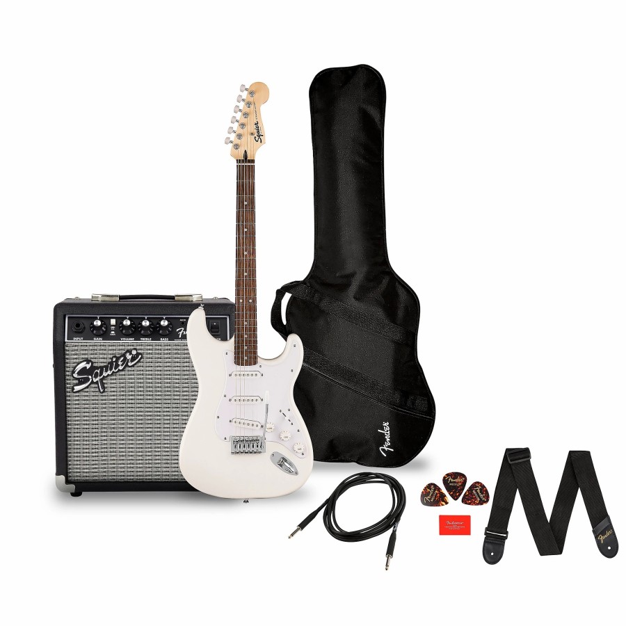 Guitars Squier | Squier Sonic Stratocaster Limited-Edition Electric Guitar Pack With Fender Frontman 10G Amp Arctic White