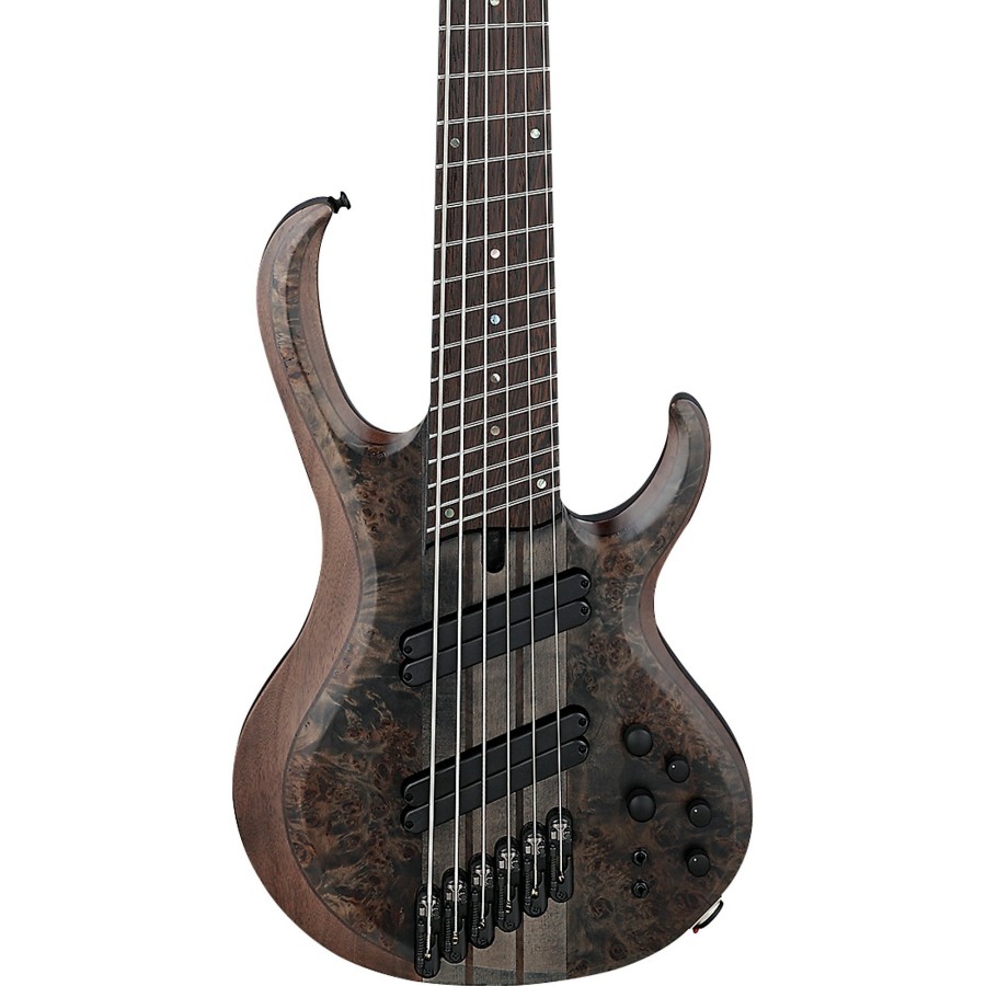 Basses Ibanez 6+ String | Ibanez Btb806Ms 6-String Multi Scale Electric Bass Transparent Gray Flat