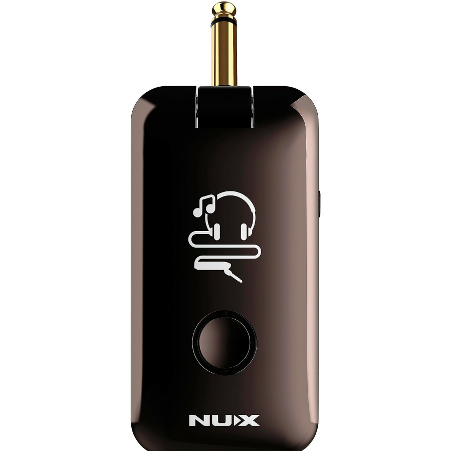 Amps & Effects NUX Headphone Guitar Amps | Nux Mighty Plug Mp-2 Guitar And Bass Modeling Headphone Amplug With Bluetooth Black