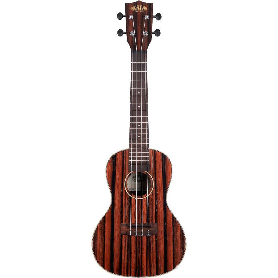 Guitars Kala | Kala Ka-Eby-C Striped Ebony Concert Ukulele Natural