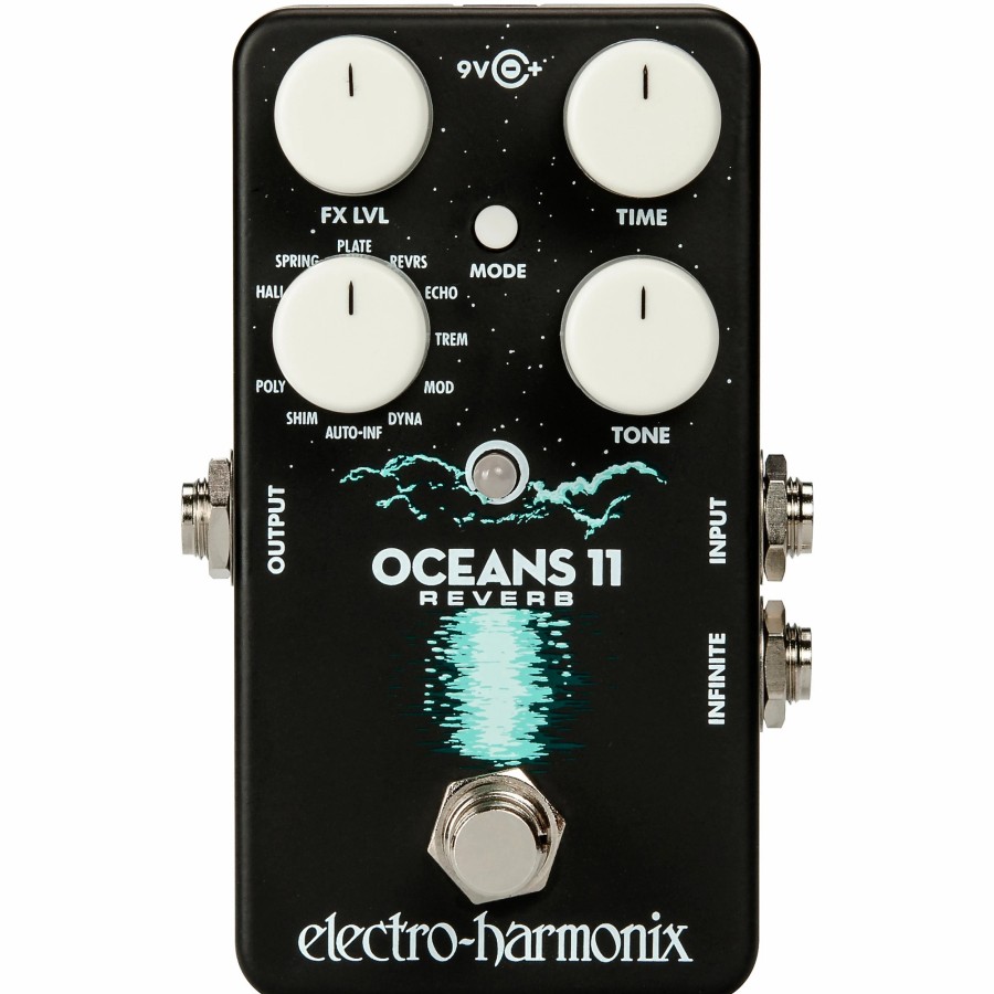 Guitars Electro-Harmonix Effects | Electro-Harmonix Oceans 11 Multifunction Digital Reverb Effects Pedal