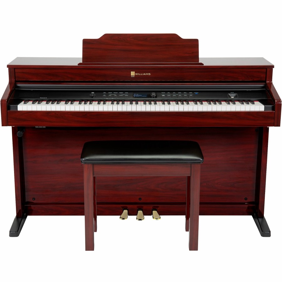 Keyboards & Midi Williams Home Digital Pianos | Williams Overture Iii Digital Piano Mahogany Red