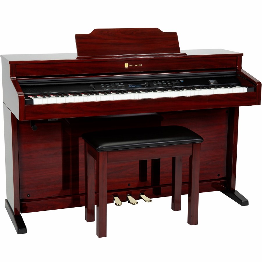 Keyboards & Midi Williams Home Digital Pianos | Williams Overture Iii Digital Piano Mahogany Red