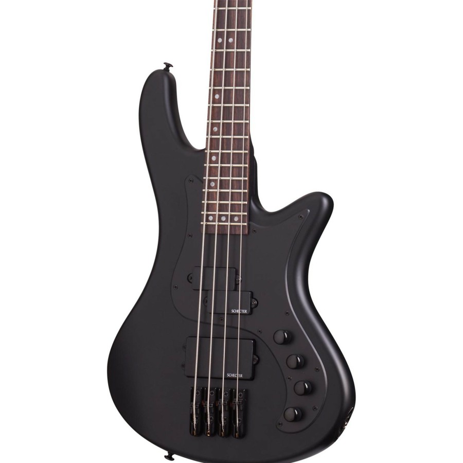 Basses Schecter Guitar Research 4-String | Schecter Guitar Research Stiletto Stealth-4 Electric Bass Guitar Satin Black