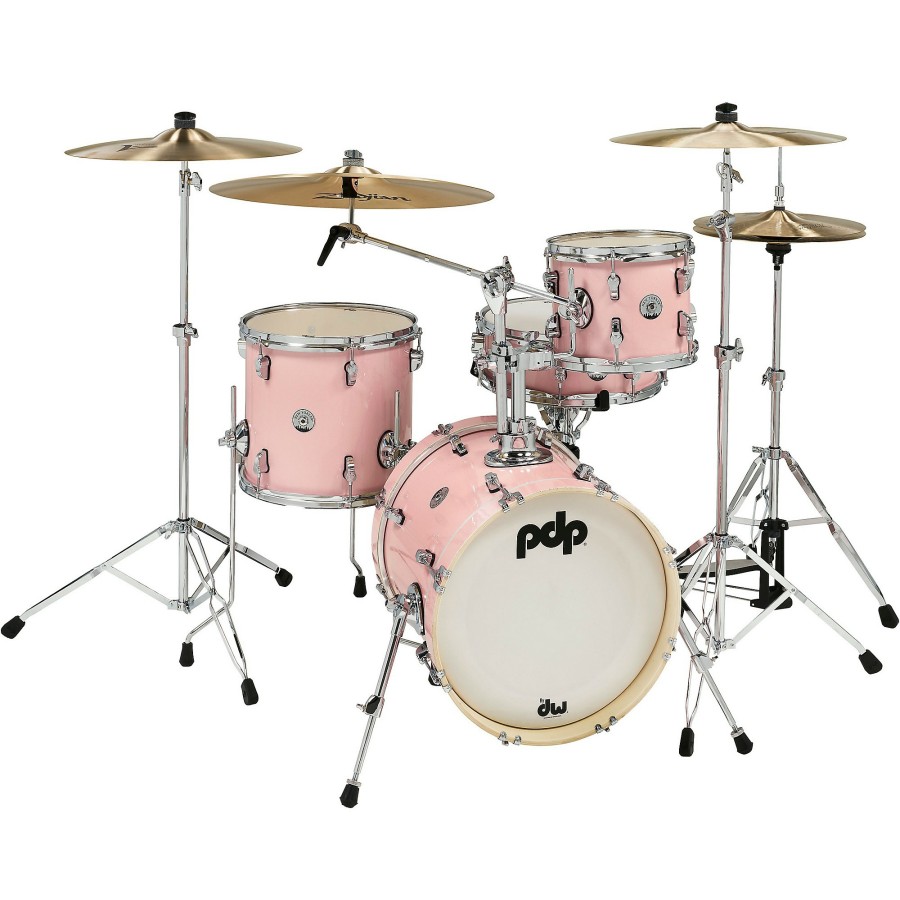 Drums PDP by DW Drum Sets | Pdp By Dw New Yorker 4-Piece Shell Pack With 16" Bass Drum Pale Rose Sparkle