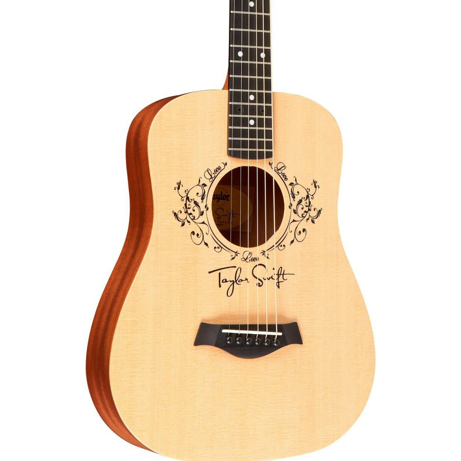 Guitars Taylor Left Handed | Taylor Taylor Swift Signature Baby Taylor Left-Handed Acoustic Guitar Natural 3/4 Size Dreadnought