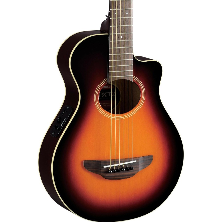 Guitars Yamaha Acoustic Electric | Yamaha Apxt2 3/4 Thinline Acoustic-Electric Cutaway Guitar Old Violin Sunburst