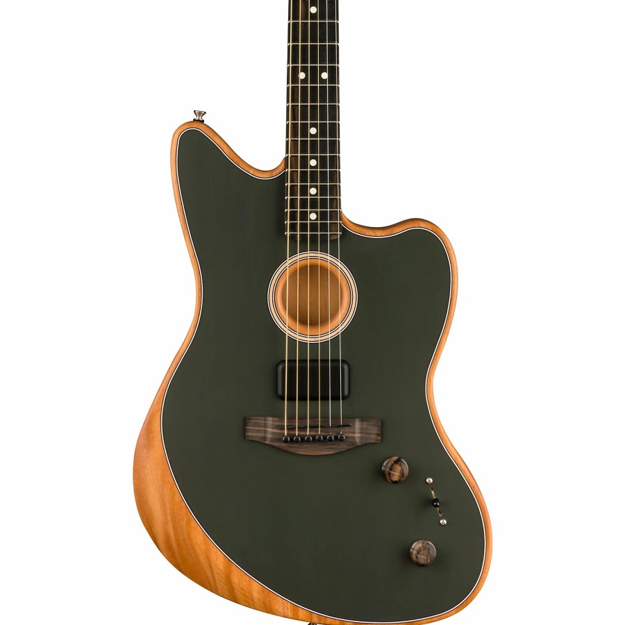 Guitars Fender Acoustic Electric | Fender Acoustasonic Jazzmaster Acoustic-Electric Guitar Tungsten