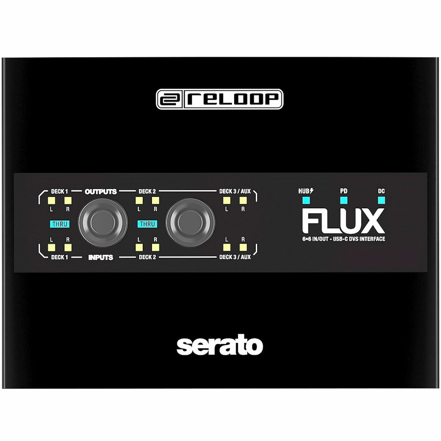 Dj Equipment Reloop | Reloop Flux 6X6 In/Out Usb-C Dvs Interface For Serato Dj Pro Black