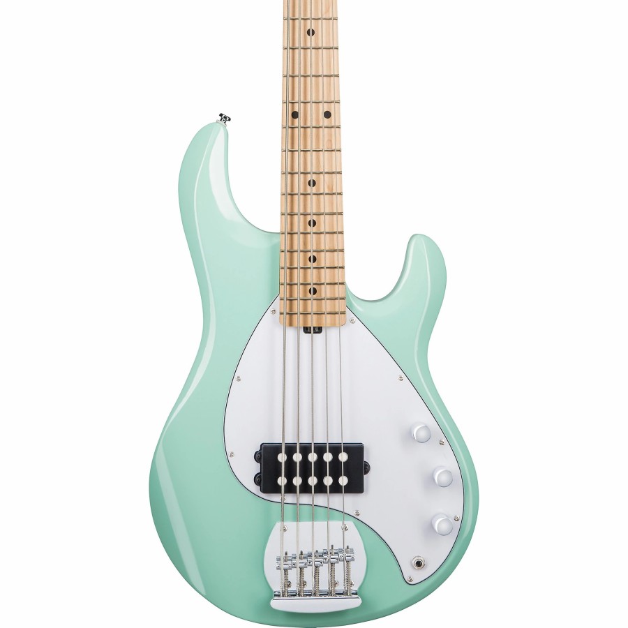 Basses Sterling by Music Man 5-String | Sterling By Music Man Stingray Ray5 Maple Fingerboard 5-String Electric Bass Mint Green