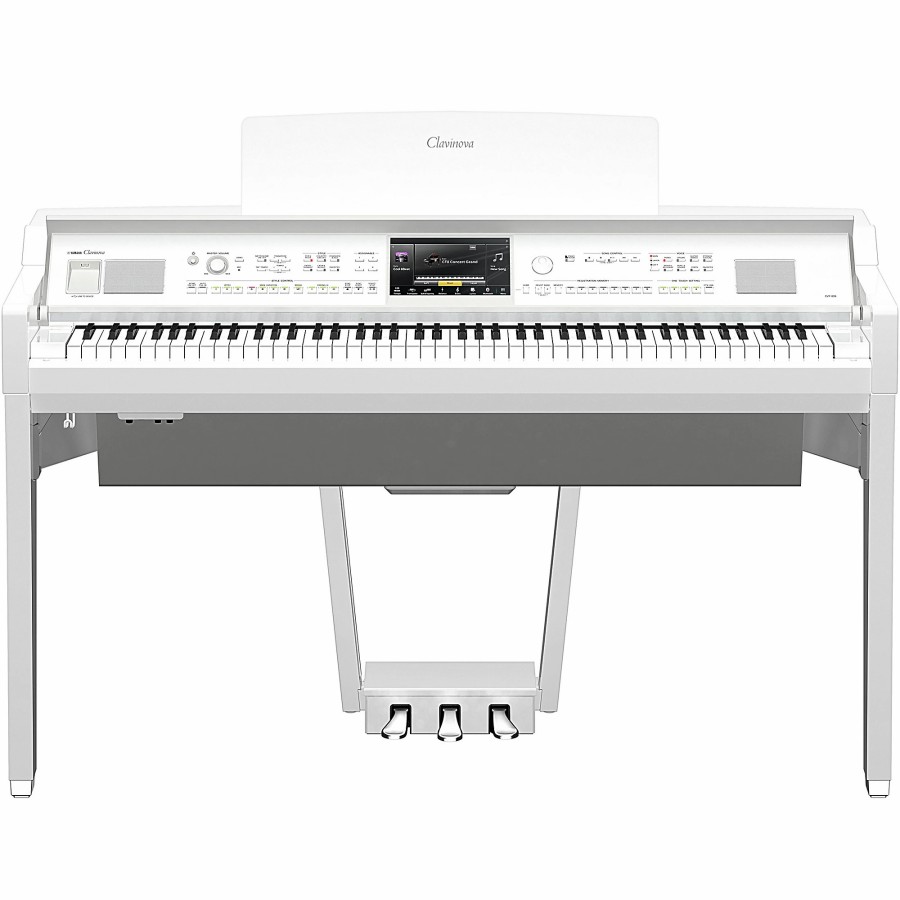 Keyboards & Midi Yamaha Home Digital Pianos | Yamaha Clavinova Cvp-809 Console Digital Piano With Bench Polished White