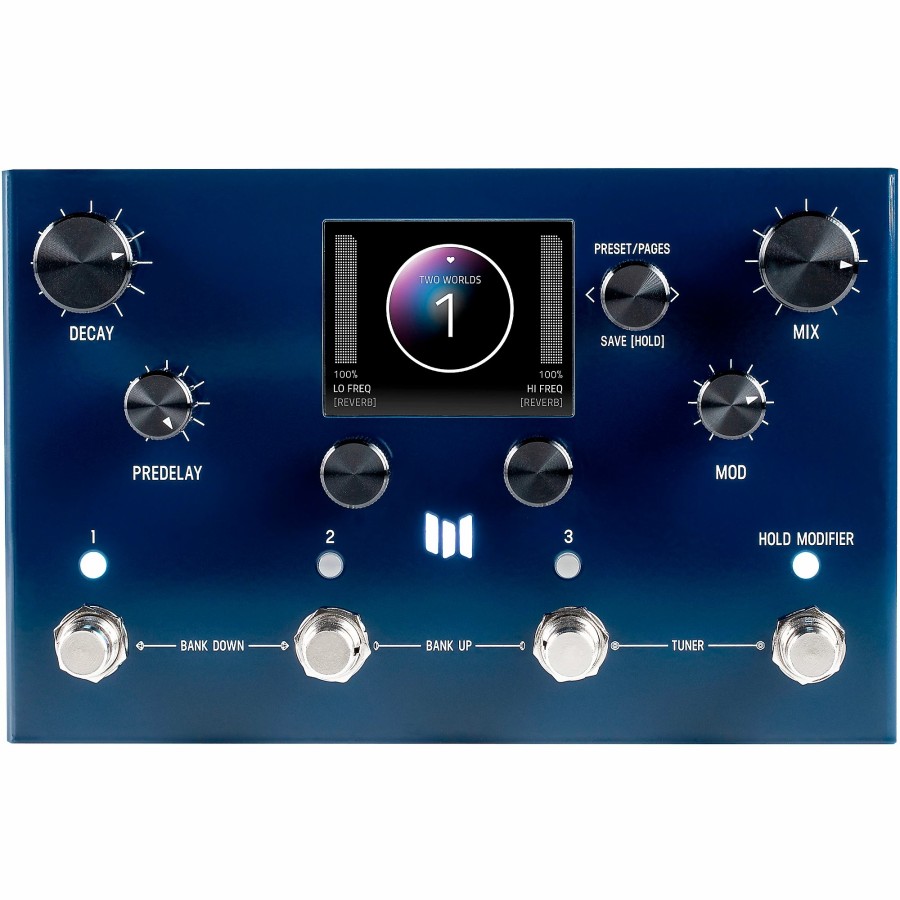 Amps & Effects Meris Delay & Reverb | Meris Mercuryx Modular Reverb System Effects Pedal Deep Blue