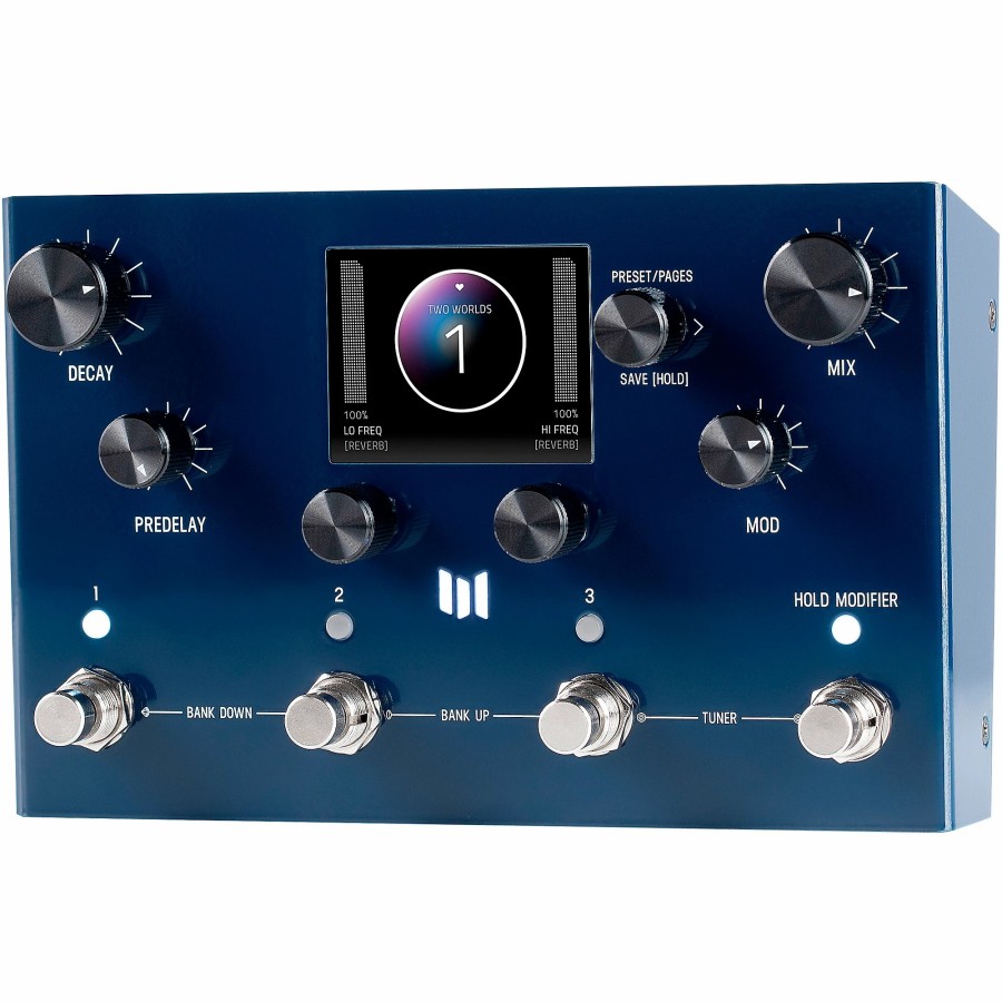 Amps & Effects Meris Delay & Reverb | Meris Mercuryx Modular Reverb System Effects Pedal Deep Blue