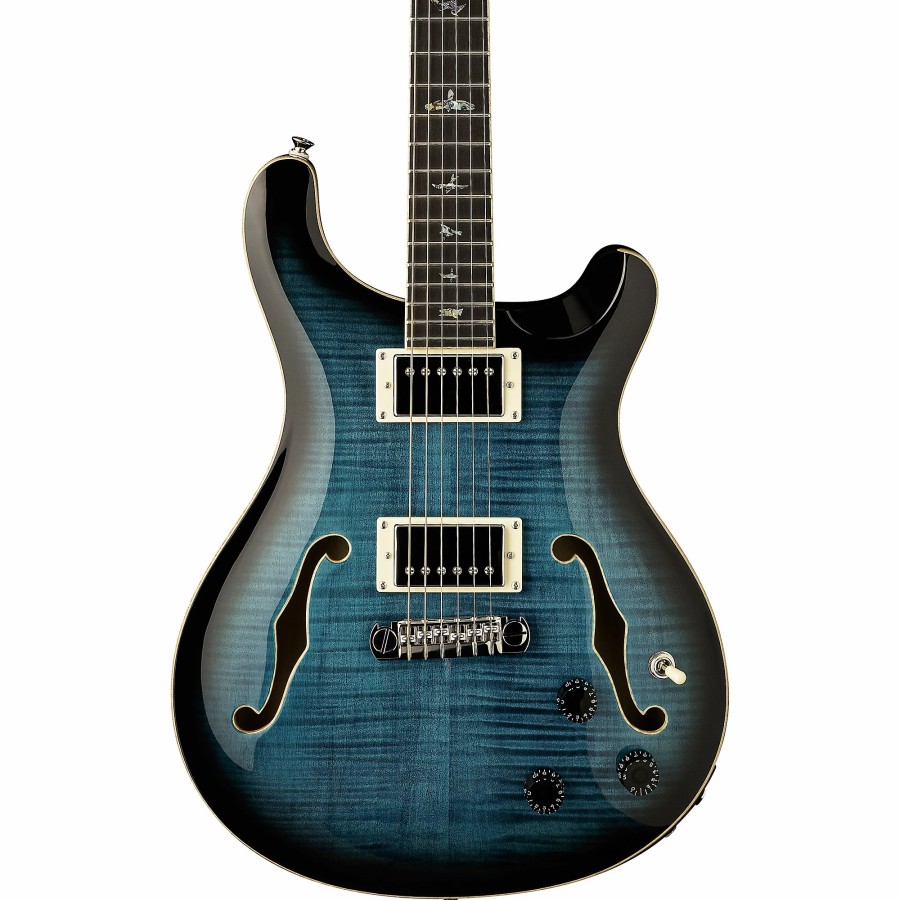 Guitars PRS Hollow & Semi-Hollow Body | Prs Se Hollowbody Ii Piezo Electric Guitar Peacock Blue