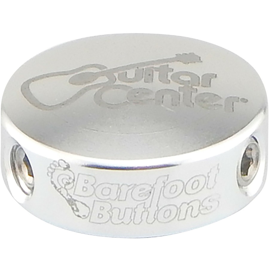 Amps & Effects Barefoot Buttons Effects Pedal Accessories | Barefoot Buttons V1 Guitar Center Mini Footswitch Cap Silver