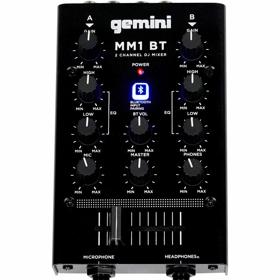 Dj Equipment Gemini | Gemini Gemini Mm1Bt 2 Channel Mixer With Bluetooth Input