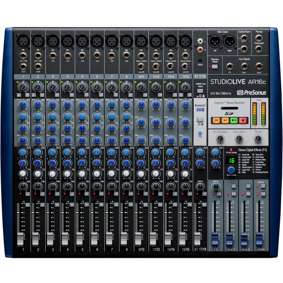 Recording PreSonus | Presonus Studiolive Ar16C 16-Channel Hybrid Digital/Analog Performance Mixer