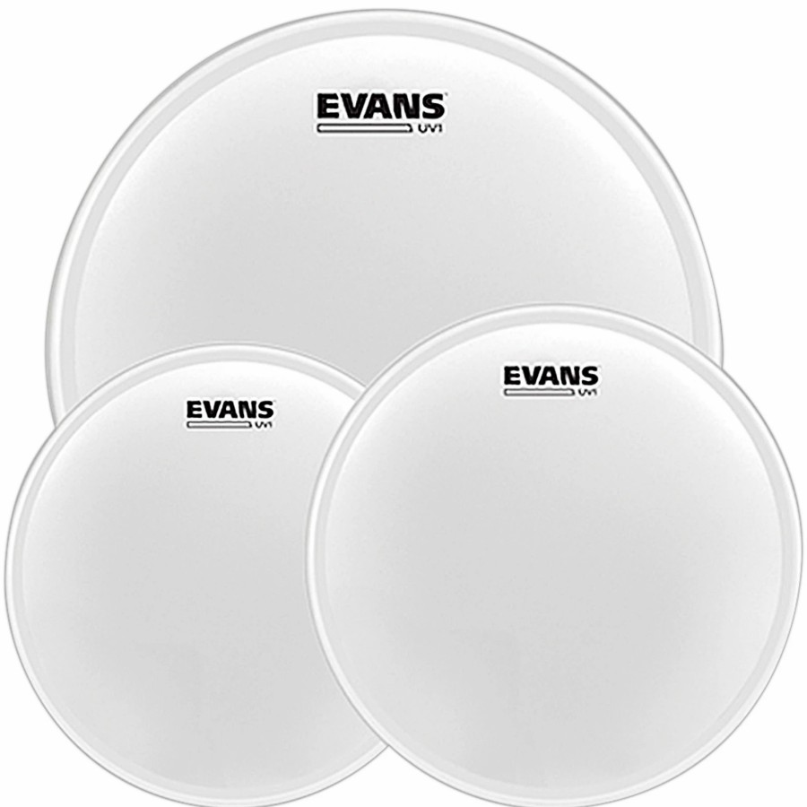 Drums Evans | Evans Uv1 Tom Pack With Free 14 In. Uv1 Snare Head 10, 12, 14 In.