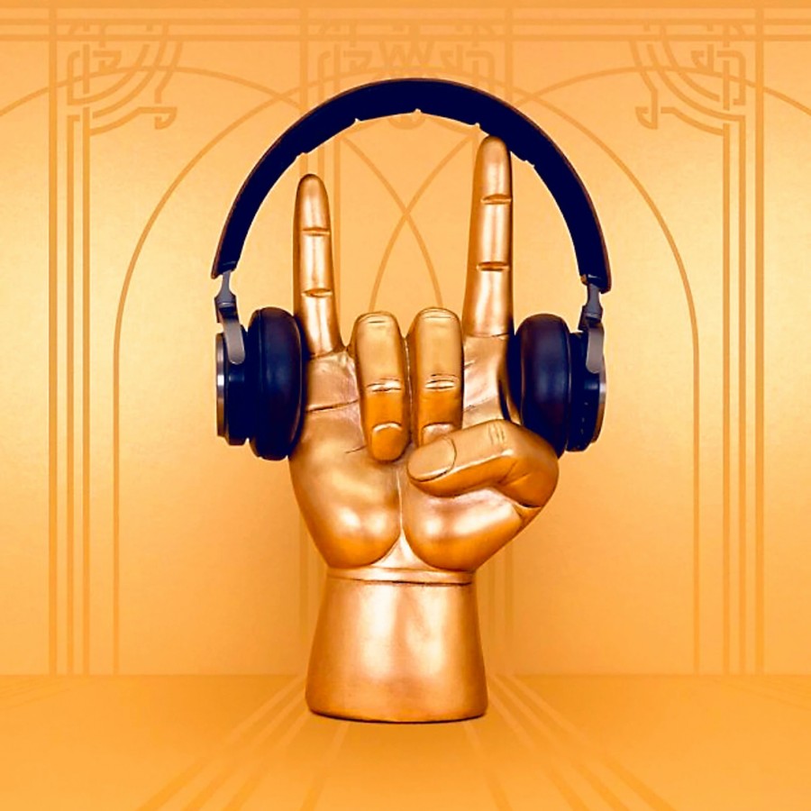 Accessories Luckies | Luckies Rock On Headphone Stand Gold Large