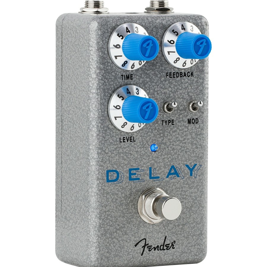 Amps & Effects Fender Delay & Reverb | Fender Hammertone Delay Effects Pedal Gray And Blue