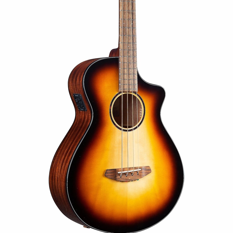 Basses Breedlove Fretted | Breedlove Discovery S Concert Ce European Spruce-African Mahogany Acoustic-Electric Bass Edge Burst