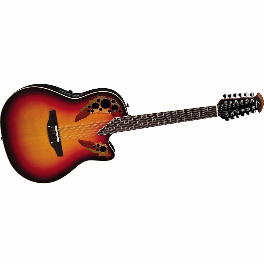 Guitars Ovation 12-String | Ovation Standard Elite 2758 Ax 12-String Acoustic-Electric Guitar New England Burst