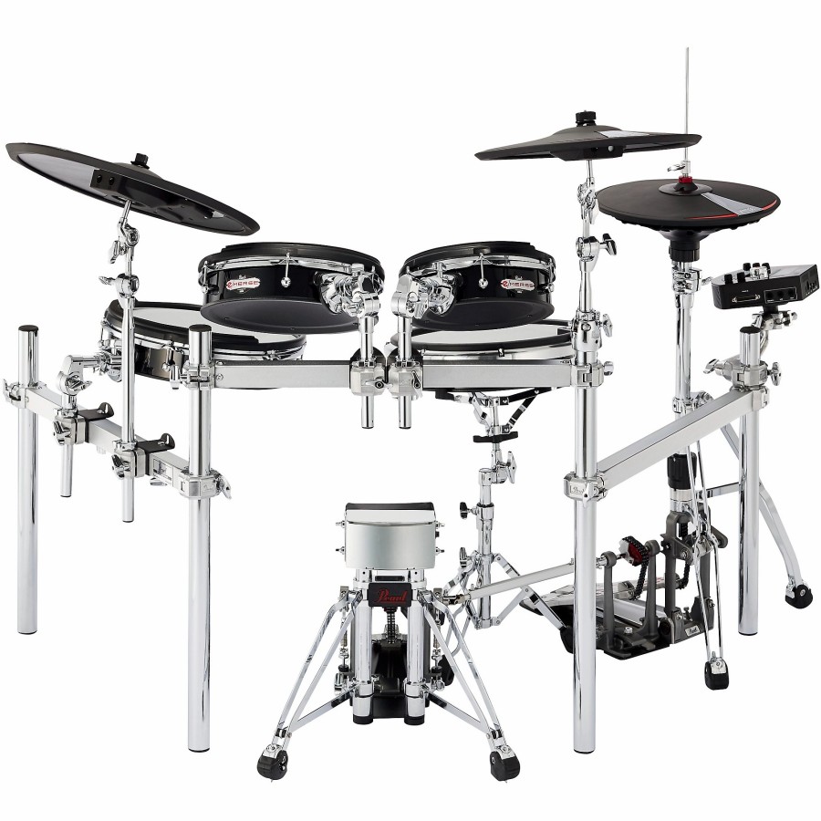 Drums Pearl Electronic Drum Sets | Pearl E/Merge E/Traditional Electronic Drum Set Powered By Korg Jet Black