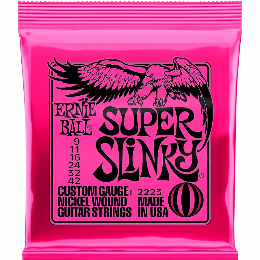 Guitars Ernie Ball Guitar Strings | Ernie Ball Super Slinky 2223 (9-42) Nickel Wound Electric Guitar Strings