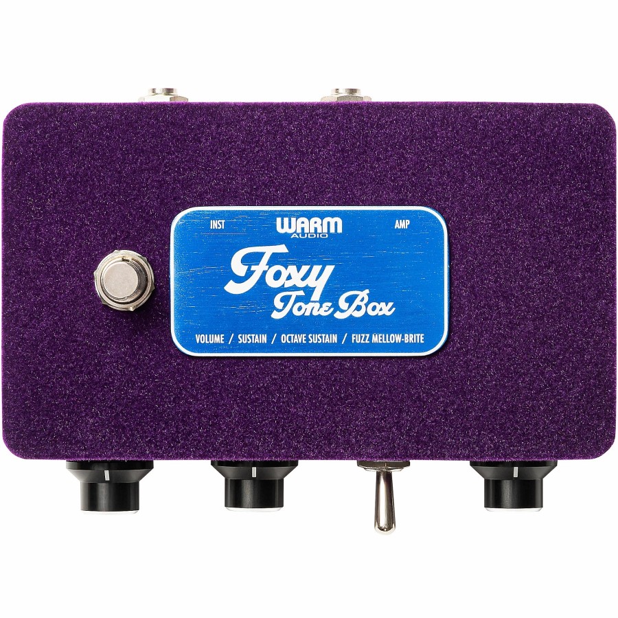 Guitars Warm Audio Effects | Warm Audio Foxy Tone Box Octave Fuzz Guitar Effects Pedal Purple Velvet