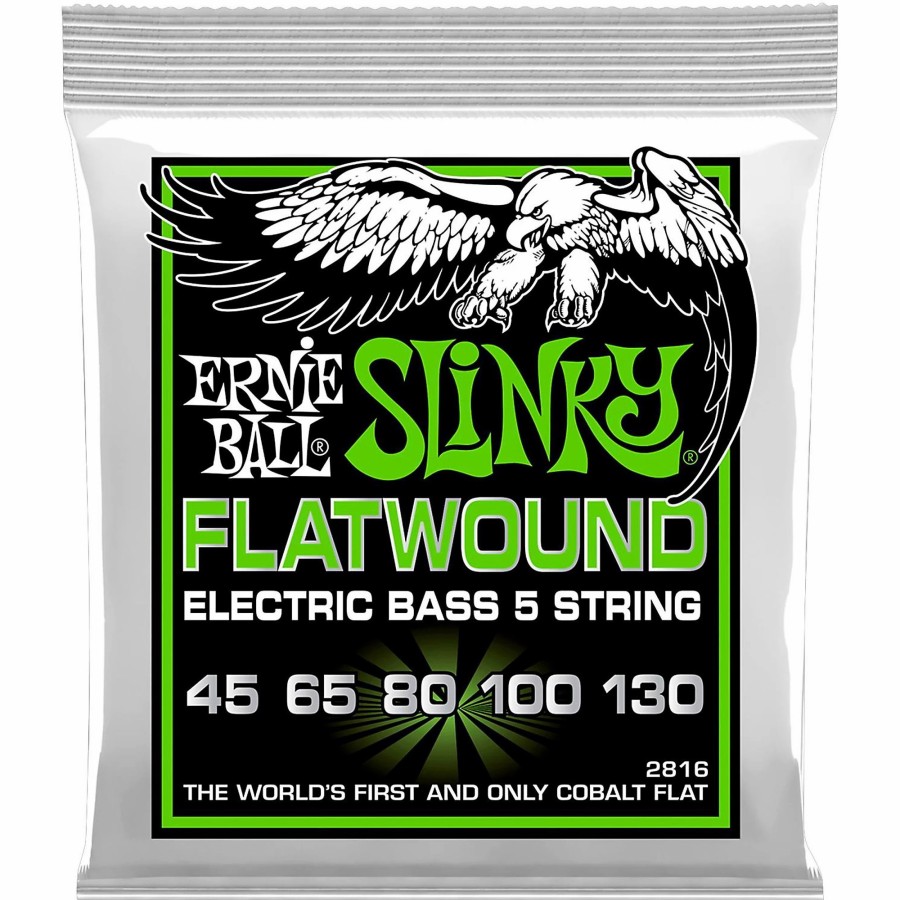 Basses Ernie Ball Bass Guitar Strings | Ernie Ball 2816 Slinky Flatwound 5-String Bass Strings