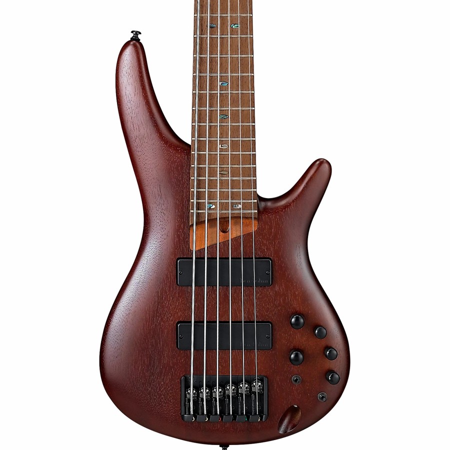 Basses Ibanez 6+ String | Ibanez Sr506E 6-String Electric Bass Brown Mahogany