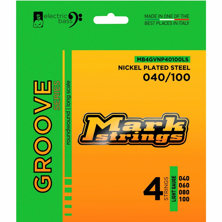 Basses Markbass Bass Guitar Strings | Markbass Groove Series Electric Bass Nickel Plated Steel Strings (40 - 100) Light