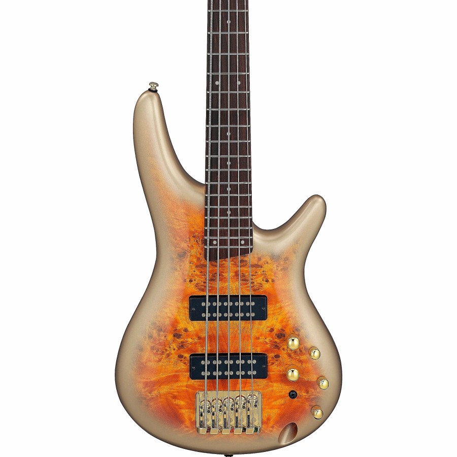 Basses Ibanez 5-String | Ibanez Sr405Epbdx 5-String Electric Bass Mars Gold Metallic Burst