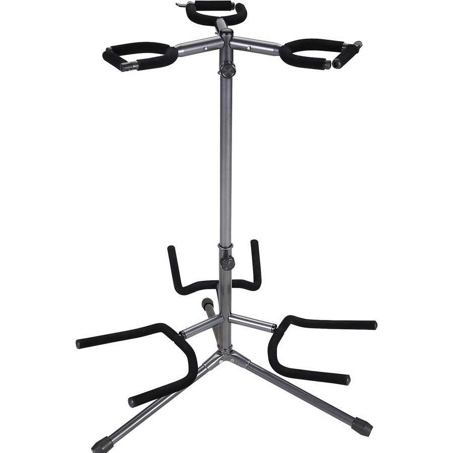 Guitars Proline Guitar Stands | Proline Ht1053 Securi-T Triple Tripod Guitar Stand With Locking Yoke