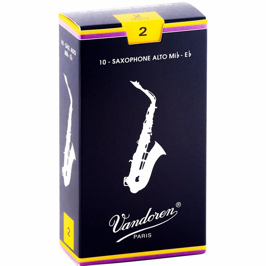 Accessories Vandoren | Vandoren Sr21 Traditional Alto Saxophone Reeds Strength 2 Box Of 10