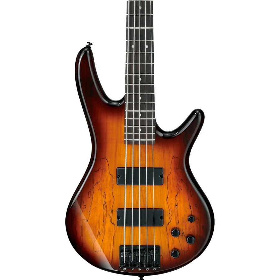 Basses Ibanez 5-String | Ibanez Gsr205Sm 5-String Electric Bass Brown Burst Rosewood Fretboard