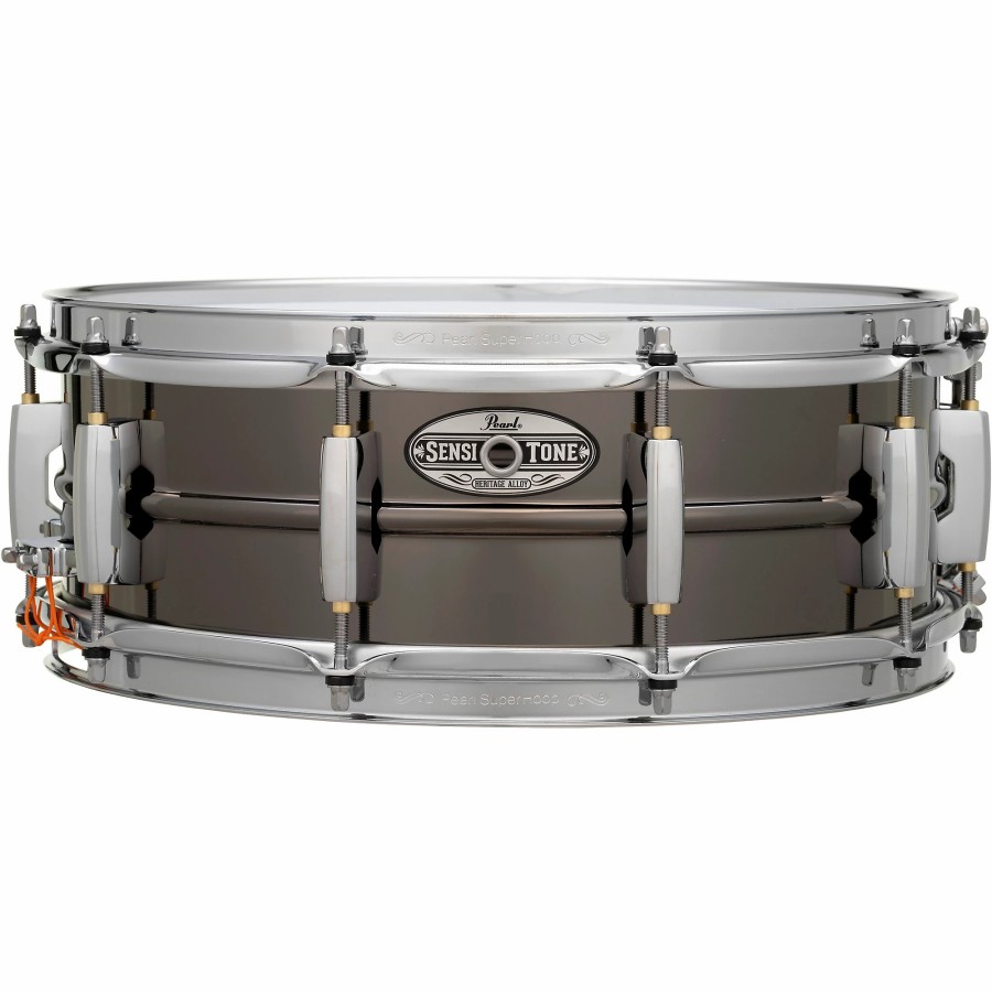 Drums Pearl Snare Drums | Pearl Sensitone Heritage Alloy Snare 14 X 5 In. Black Brass