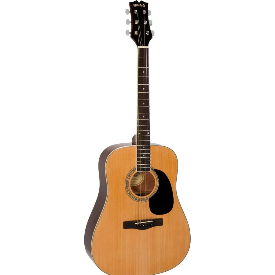 Guitars Mitchell 6-String | Mitchell D120Pk Acoustic Guitar Value Package Natural