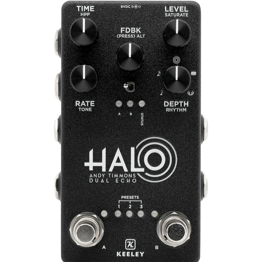 Guitars Keeley Effects | Keeley Halo Andy Timmons Dual Echo Signature Effects Pedal Black