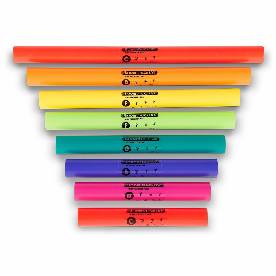 Band & Orchestra Boomwhackers | Boomwhackers C Major Diatonic Scale Set (Upper Octave) Boomwhackers Tuned Percussion Tubes