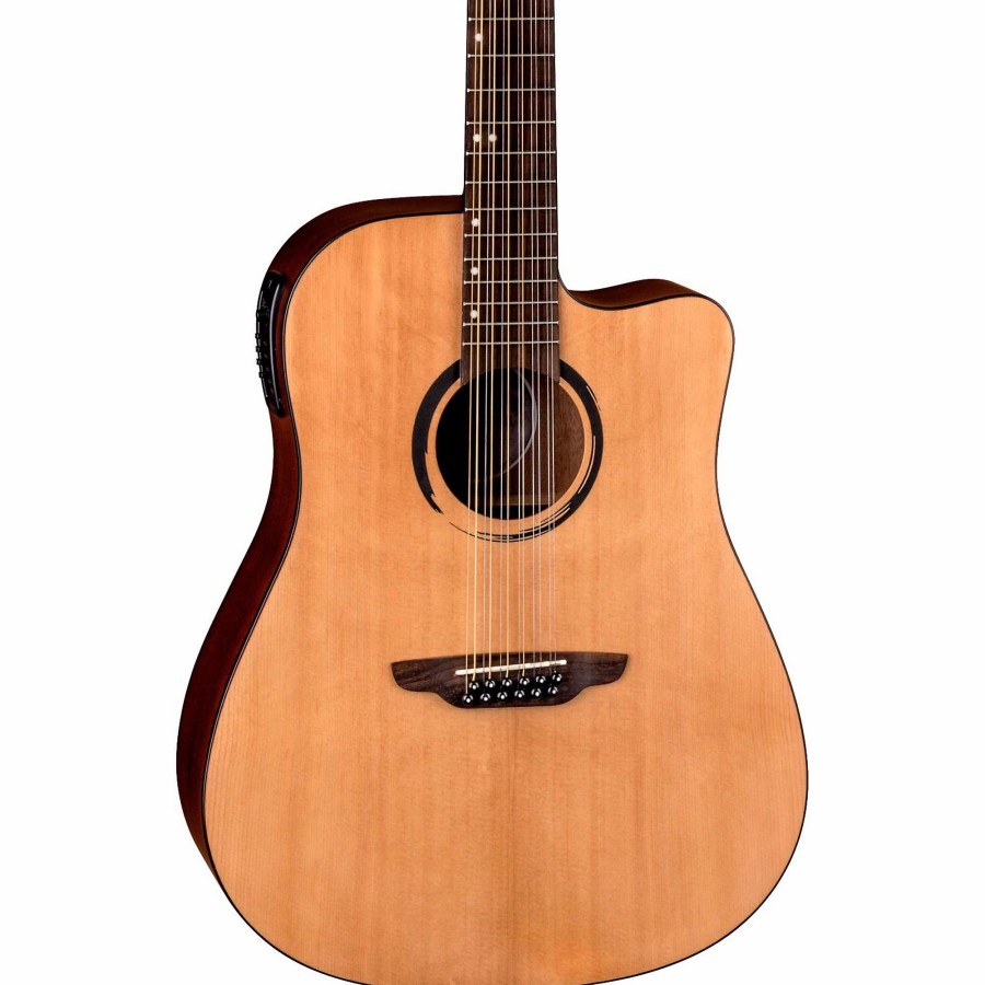 Guitars Luna 12-String | Luna Wabi Dc 12 Sabi 12-String Dreadnought Acoustic-Electric Guitar Natural