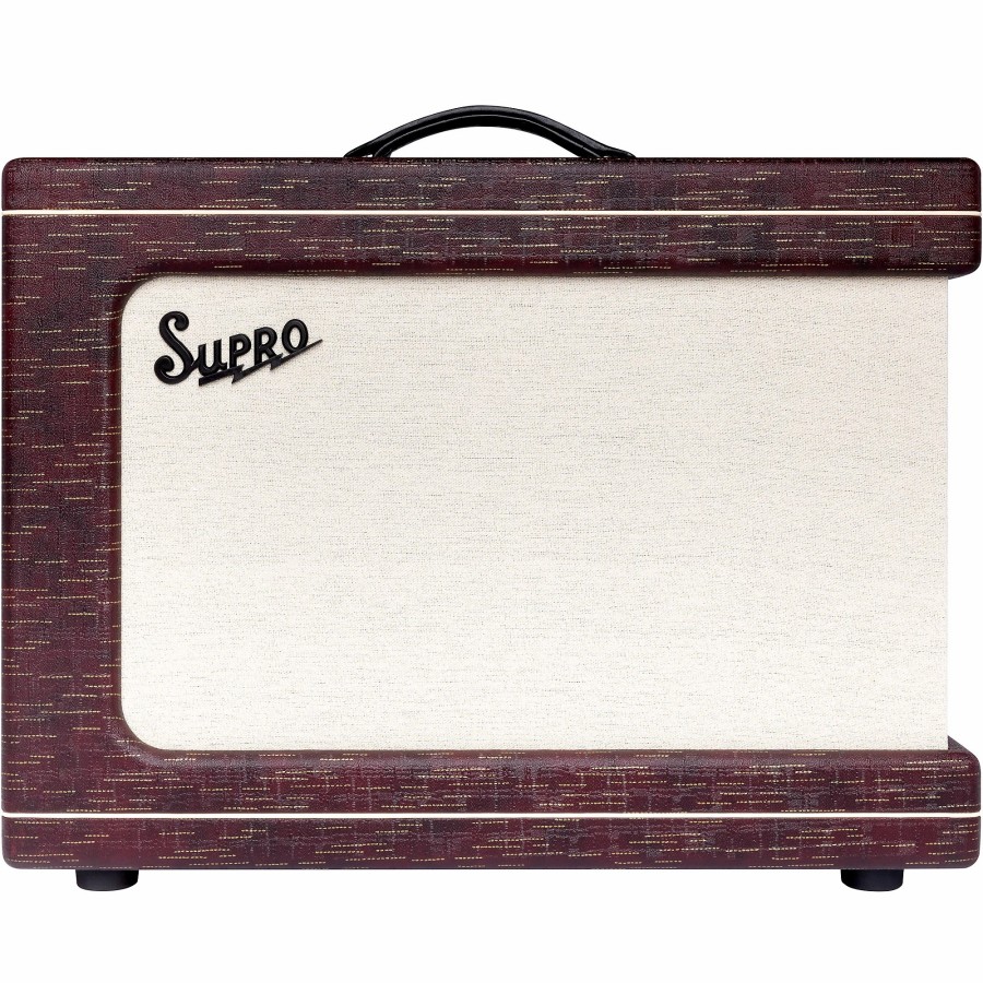 Guitars Supro Guitar Amps | Supro Ambassador Custom 2X10 50W Tube Combo Amp Burgundy Scandia