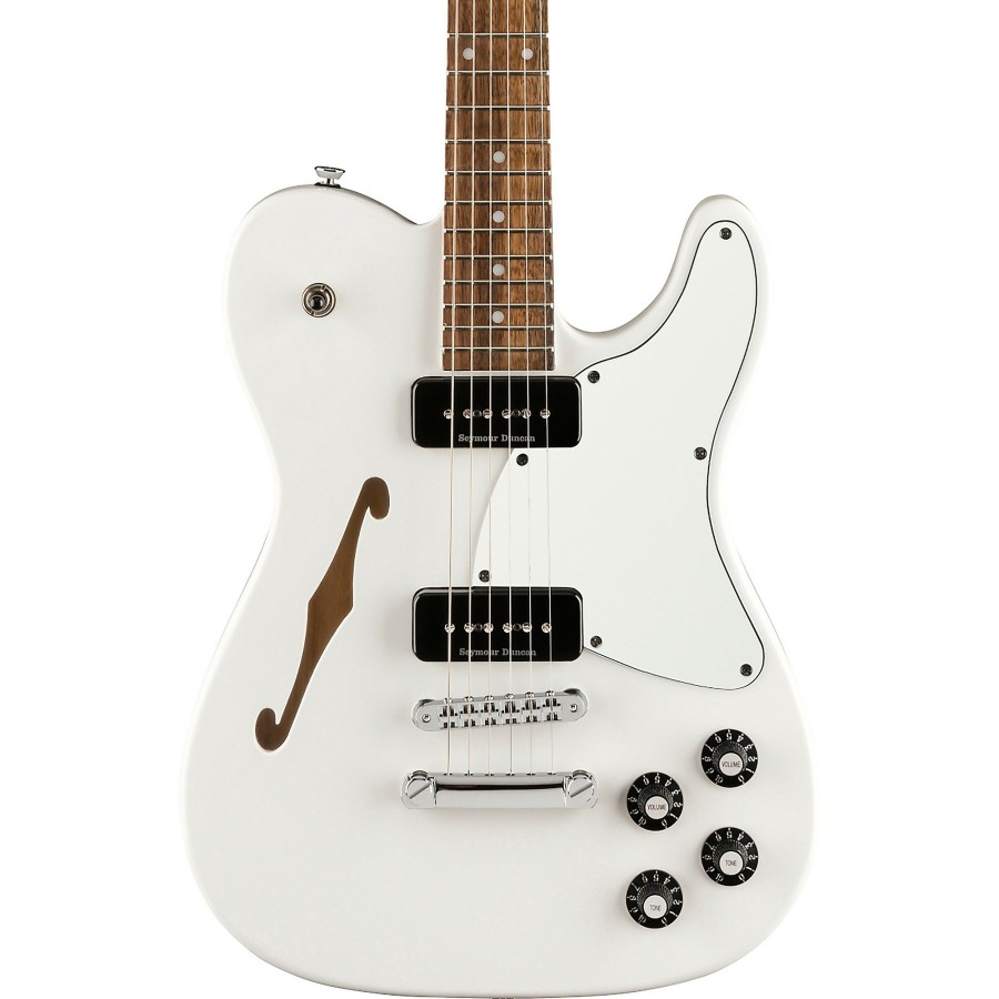 Guitars Fender Hollow & Semi-Hollow Body | Fender Jim Adkins Ja-90 Telecaster Thinline Electric Guitar Arctic White