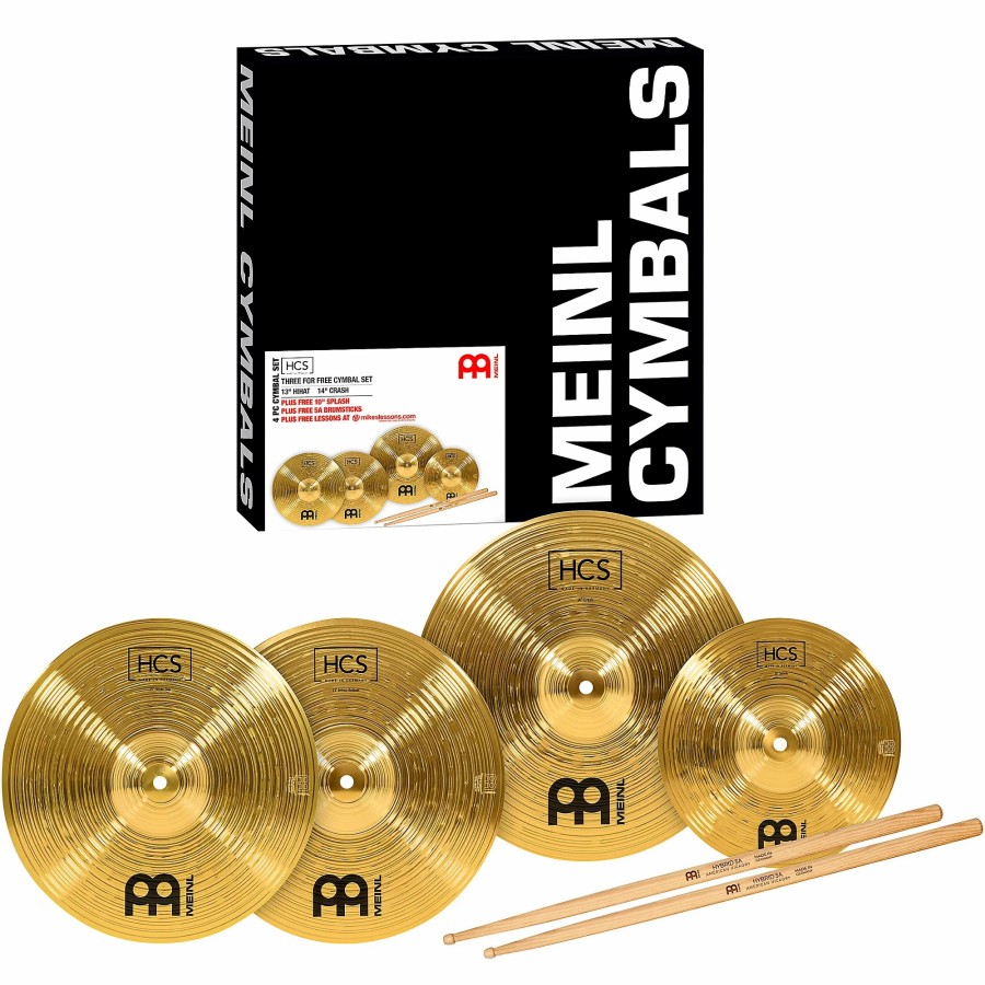 Drums MEINL Cymbal Packs | Meinl Hcs Cymbal Pack With Free Splash, Sticks And Lessons