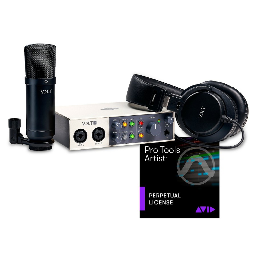 Recording Universal Audio | Universal Audio Volt Studio Bundle With Avid Pro Tools Artist Perpetual (Boxed) Volt 2 Studio Bundle