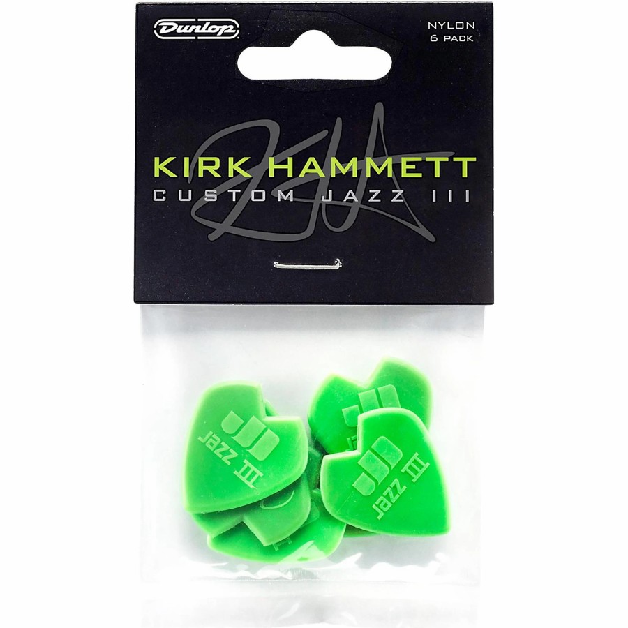 Guitars Dunlop Guitar Picks | Dunlop Kirk Hammett Jazz Guitar Picks 6 Pack