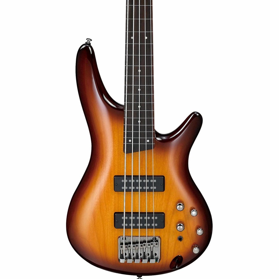 Basses Ibanez Fretless | Ibanez Sr375Ef 5-String Fretless Electric Bass Brown Burst