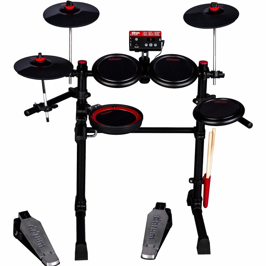 Drums ddrum Electronic Drum Sets | Ddrum E-Flex Electronic Drum Set Black