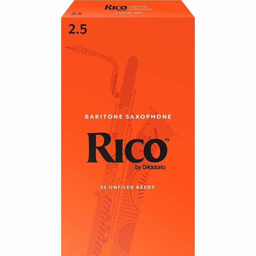 Accessories Rico | Rico Baritone Saxophone Reeds, Box Of 25 Strength 2.5